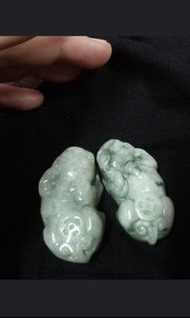 翠玉貔貅一對大的（可幫忙串成手鍊、吊飾#618年中慶