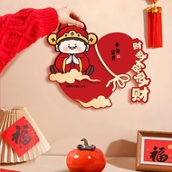 【ks1129.my】  New Style Year of the Horse Room Door Door Stickers Decorations Spring Festival New Yea