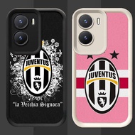 R8 J-JuventusFC Casing for VIVO Y01A V19 Neo V17 Y01 Y55 Y33E Y75 Y33S 5G Black and White