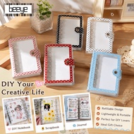 BEEYE A7 Binder Cover, PVC A7 Polka Dot  Binder, INS  Polka Dot Photocard Holder Album Shell Kpop Ph