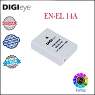 Digieye EN-EL14A Rechargeable Lithium-Ion Battery for Nikon Df, D5600, D5500, D5300, D5200, D5100, D