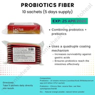 Lactus Pro Probiotics FIBER 10 sachets **Short Expiry Date 25 APR 2026**