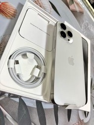 💜💜台北iPhone專賣店💜💜🍎 Apple iPhone 15Pro Max 1TB🍎白色拆封新品電池健康度100%🔥台灣公司貨🔥蘋果原廠保固