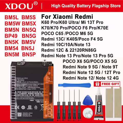 Brand New BM5L BM5S BM5W BM5X BM5N BN5Q BP49 BN5G BN5K BM5V BM54 BN5J BN5M BN5P Battery For Xiaomi r