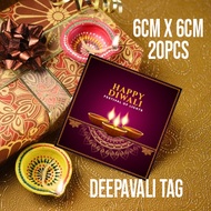 Deepavali tag door Card Label Tag Diwali tag goodies bag tag deepavali tag