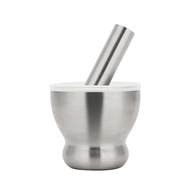 Mortar Pestle 304 สแตนเลส Mortar เครื่องใช้ในครัวเรือนเครื่องบดชามบด