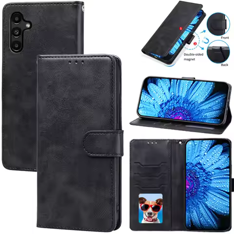 A15 Case For Samsung Galaxy A15 Case Wallet Leather Flip Cover For Samsung A15 5G Case Magnetic Wall