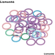 LIZMOLI 100pcs  Markers Ring, Multicolor Round Ring Design Crochet Locking Markers, Durable Round  M