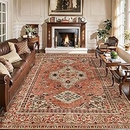 Tangsoo 8x10 Area Rug for Living Room, Washable Vintage Rug