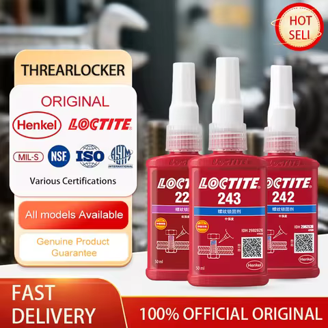 100% Original Loctite 243 242 222 262 263 270 271 277 290 Screw Glue 50ml Threadlocker Anaerobic Glu