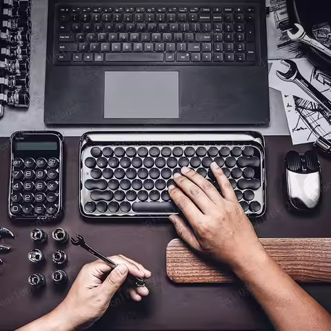 Lofree Knight EH120/EH118 Wireless Bluetooth Mechanical Keyboard Mouse Set Polka Dot Numpad