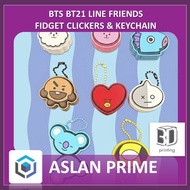 BT21 BTS LINE FRIENDS KEY CLICKER 3D Print KOYA RJ Shooky Mang Chimmy Tata Cooky Van Creator Viral F
