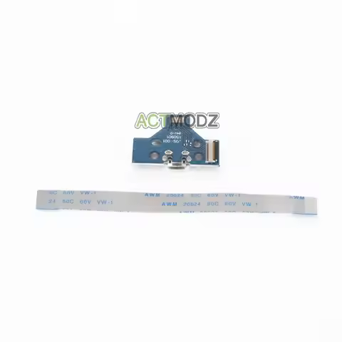 eXtremeRate Repair Parts 14 PIN USB Charger Charging Port PCB Board For PS4 Controller Blue
