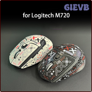 GIEVB Mouse Grip Tape Skate Handmade Sticker for Logitech M720 Professional Non Slip Lizard Skin Suck Sweat Pad QIOFD