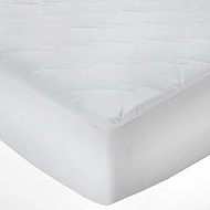 Louisiana Bedding Emma Barclay Quilted 50% Cotton Mattress Protector, White
