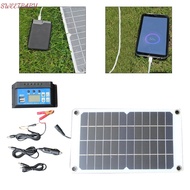 SWEETBB| Flexible Solar Panel 10W 12V Monocrystalline Semi-Flexible Solar Panels Charger