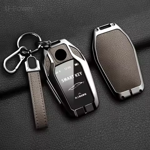 Alloy Style Car Key Case Cover Shell Fob For BMW X3 X4 X5 I8 730li 740li 5/6/7 Keychain Accessories