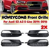 Front Grill For Audi A3 S-Line 2014-2016 A3 S3 2013-2017 Car Front Lower Fog Light Grill Cover Fog L