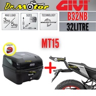 Yamaha MT15 MT-15 MT 15 GIVI SRV HEAVY DUTY MONORACK MONO RACK J REAR BOX Tread BOX Luggage RACK BLKG E250N B32N B33NM