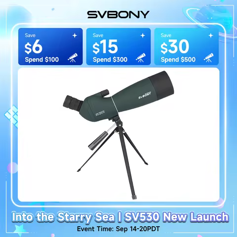 Svbony SV28 Plus 50/60/70 Spotting Scope BAK4 FMC Zoom Telescope IP4 Waterproof for Moon and Nature 