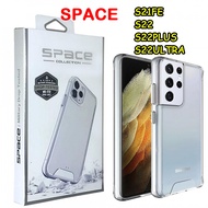 เคสSPACE หลังใสปุ่มสีเงิน สำหรับ S23/S23PLUS/S23Ultra/S21FE / A53 5G/A52S/S21PLUS เคสใสกันกระแทก SAM
