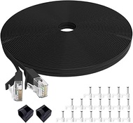 Ethernet Cable 50 ft, Jaremite Cat6 Long LAN Internet Network Cable 50ft with Cable Clips, High Spee