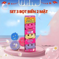 Smiley face dishwashing sponge set