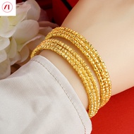 XT Jewellery Korea 24k Wrap Bracelet Sparkly Beaded Woman 916 Original Gold Plated