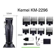 แบตตาเลี่ยน ตัดผมไร้สาย KEMEI รุ่น2296 ปัตตาเลี่ยนไฟฟ้า KM-2296 พร้อมฐานหัวน้ํามัน USB สําหรับปัตตาเ