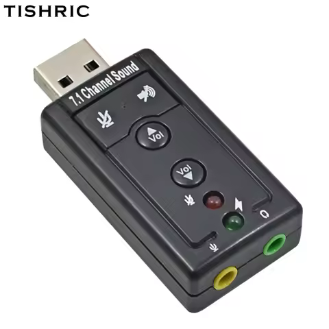 External USB to 3D Audio USB Sound Card Adapter 7.1 Channel Professional Microphone Headset 3.5mm Fo