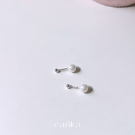 earika.earrings - white pearl dot piercing จิวหูเงินแท้ไข่มุกเม็ดเดี่ยว (ราคาต่อชิ้น) (มีให้เลือก 3 ขนาด) เหมาะสำหรับคนแพ้ง่าย