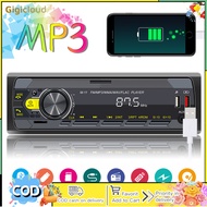 1 Din Car Radio Stereo Bluetooth-compatible Receiver Fast Charging Jack Colorful Buttons Mp3 Multimedia Player