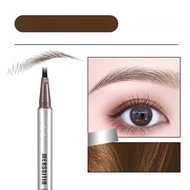 Womens 4 Points Eyebrows Pen Colorful Long Lasting Eyebrow Pencil Waterproof Eyebrow Pencil Pen 4 Fo