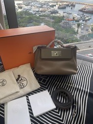 Hermes mini 2424 PHW Etoupe 大象灰