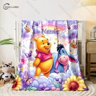 Disney Cute Winnie The Pooh Eeyore Printed Blanket Multiple Sizes Sofa Bedroom Office Car Four Seaso