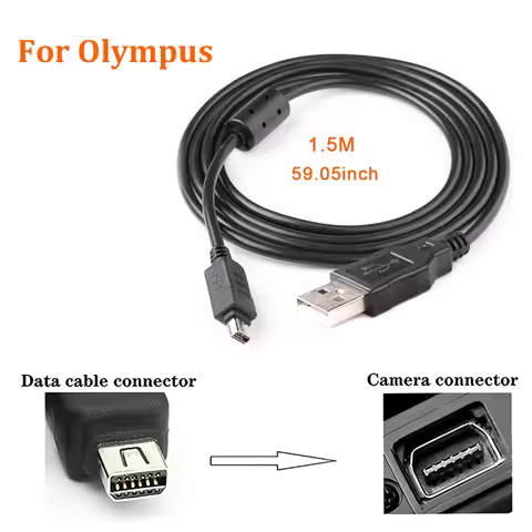 For Olympus Camera USB Data Cord CB-USB5 CB-USB6 12Pin Cable E-PL3 E450 E400 SZ-14 U1070 SZ-31MR OM-