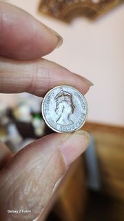 香港硬幣 伊利莎白二世(1毫，1956年)。