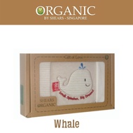Shears Organic Bib Scarf Bib Organic 3 Pcs Gift Set Whale SOGBW