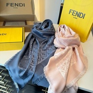 💜FENDI 絨面雙面山羊絨圍巾｜原廠正品