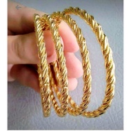 ORIGINAL ZHULIAN Gelang bangle saduran emas 999 atau 24k by Zhulian, BG5014/5/6