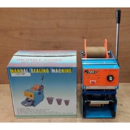 ETON ET D6 Cup Sealer Press Aqua Glass + Free 1 Plastic Roll Lid