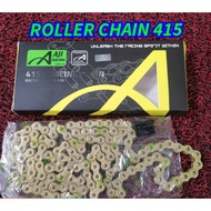 Aji Racing Sprocket Chain 415 H 132L GOLD HEAVY DUTY Chain ( Normal / Regular / Universal )