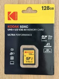 全新未開有保 128GB SD卡 Kodak SDXC U3 V30 A1  記憶卡 SD卡