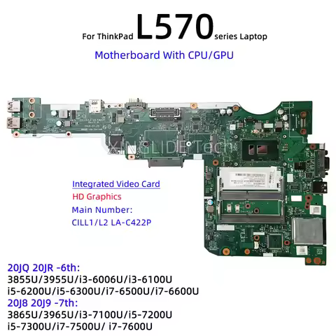 LA-C422P For Laptop Lenovo ThinkPad L570 Motherboard I3I5I7-6th/7th Gen I5-6200u I5-7200u/7300U I7-7