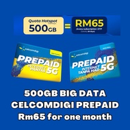 CELCOMDIGI PREPAID 5G 500GB Hotspot CelcomDigi Edisi Kuning Celcom Sim Card Simkad prepaid Modem Sim
