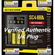 Digital Smart Charger CHARGER Nitecore sc4 D4 Digicharger LCD Display Battery Charger I2 I4 sc4 d2