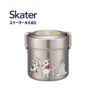 日本 Skater - 超輕量不銹鋼保溫保冷真空飯壺 600ml 小熊維尼 [平行進口]