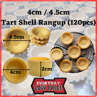 96pcs/120pcs Tart Shell Mini 4cm/4.5cm Shell Tart Rangup Hokkaido Harga Borong readymade Kulit Tart 