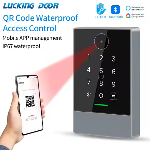 TTLOCK App Unlock IP67 Waterproof RFID Barcode Reader 2D QR Code Access Control Keypad 13.56MHz K3Q 