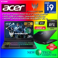 #1768 Used i9 ACER PREDATOR HELIOS PH317-55 Performance Gaming Laptop Intel i9 11900H RTX3070 8G 16G